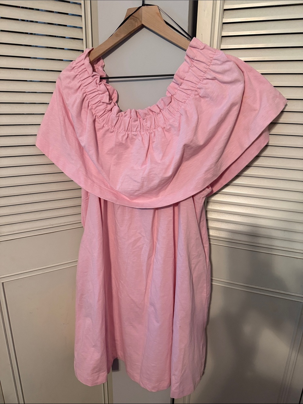 Pink Off-Shoulder Sundress size 14 nice quality H&M old school